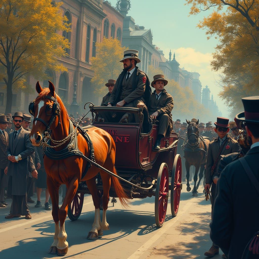 Fantastical Funeral Procession Matte Painting