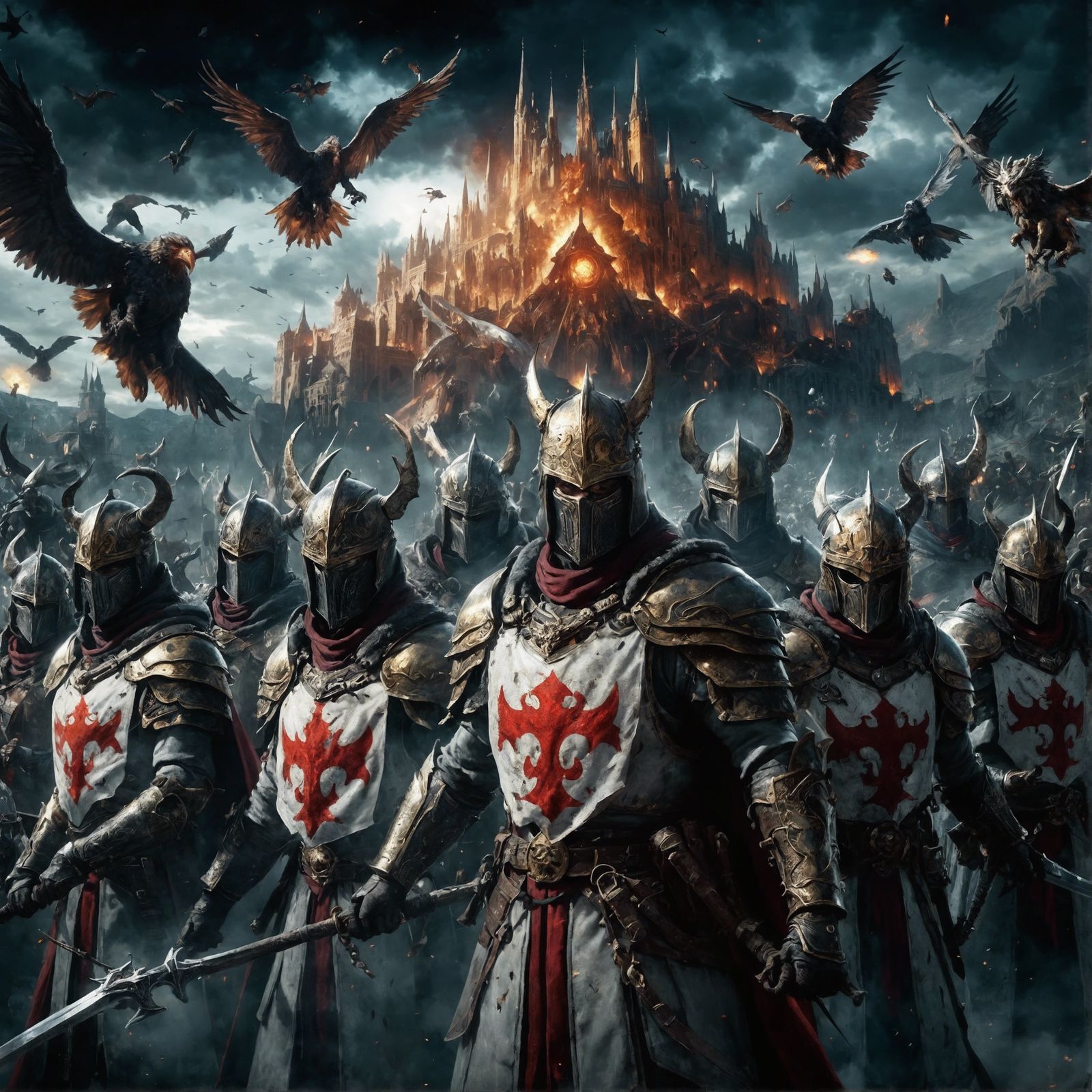 Templars Defend Last City in Dark Fantasy Art