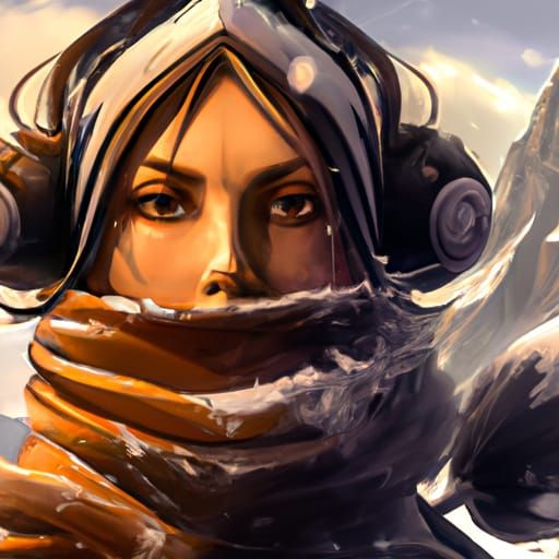 Snow Traveler in Mountain Storm, Hyperdetailed Portrait