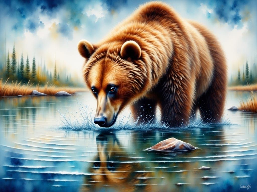 Warmth of the Wild: A Brown Bear's Intimate Moment