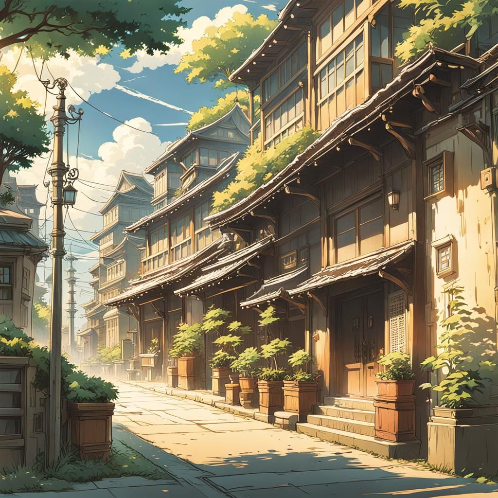 Anime Key Visual in Studio Ghibli Style