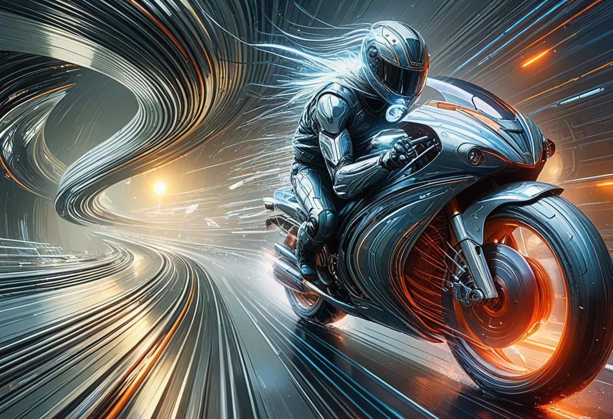 The dizzying motorcyclist..
