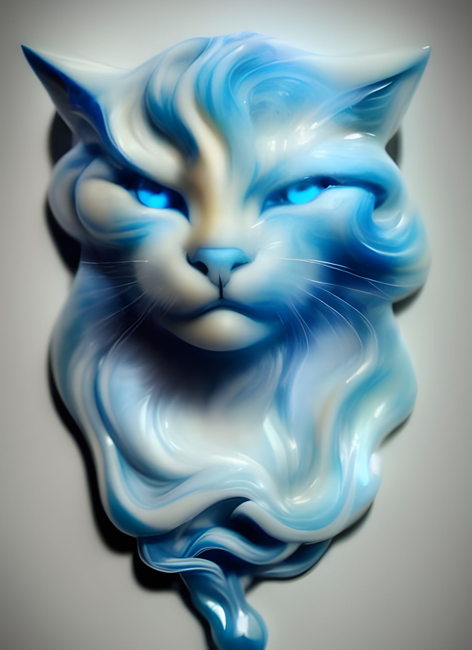 Ghost Cat of Blue Fire, by James Jean