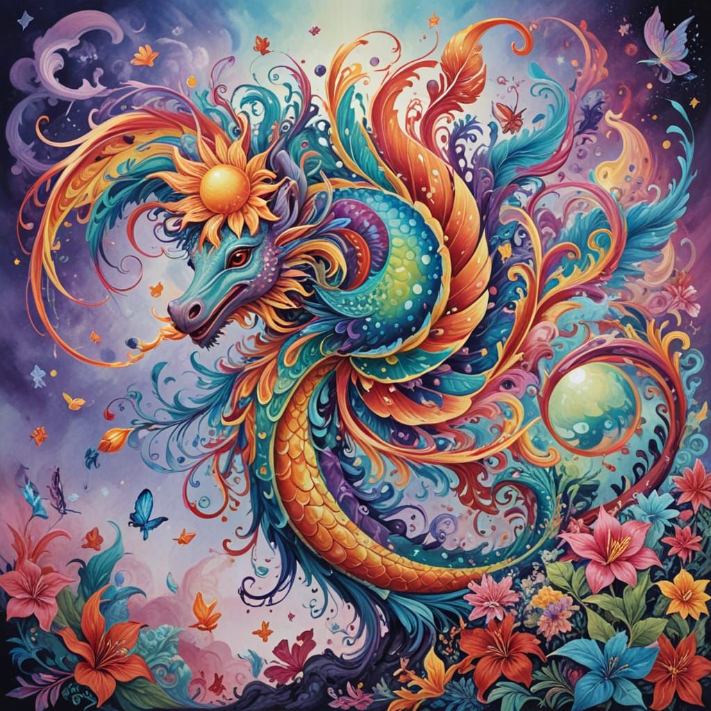 Vibrant Whimsical Dreamscape