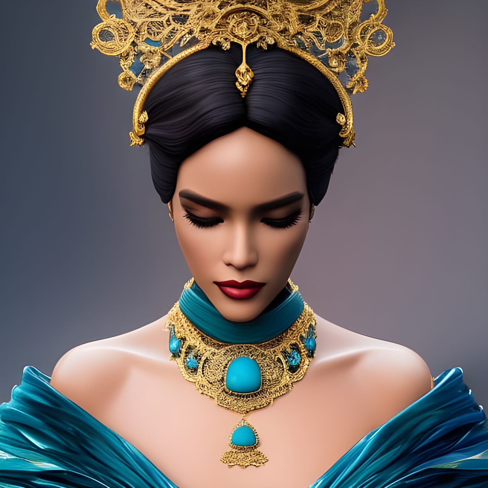 Ornate Tiara: Epic Cinematic Digital Painting