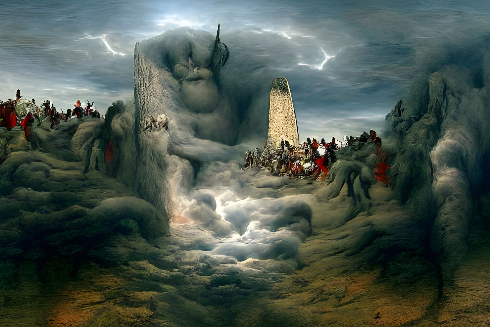 Epic Entrance to Hell Inspired by Dore and Bruegel