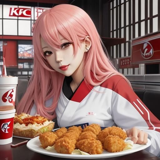 KFC in Anime Manga Style