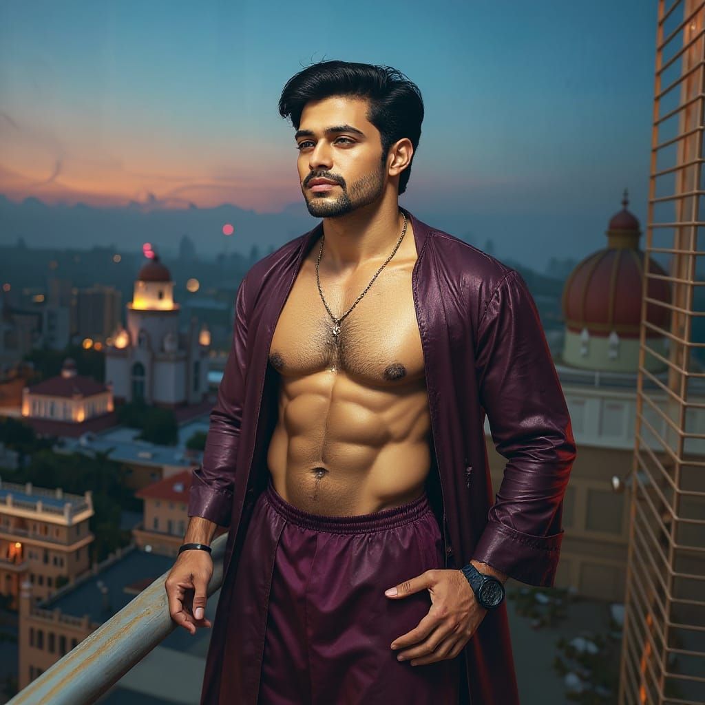 Handsome Indian Man with Toned Physique