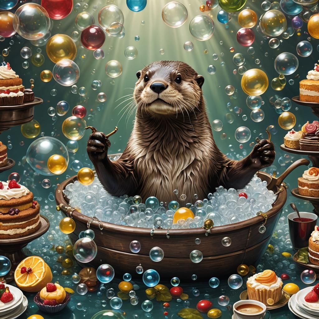 Otter's Luxurious Steampunk Bath Time