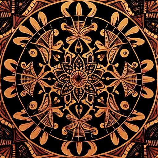 Abstract Zentangle Pattern Art