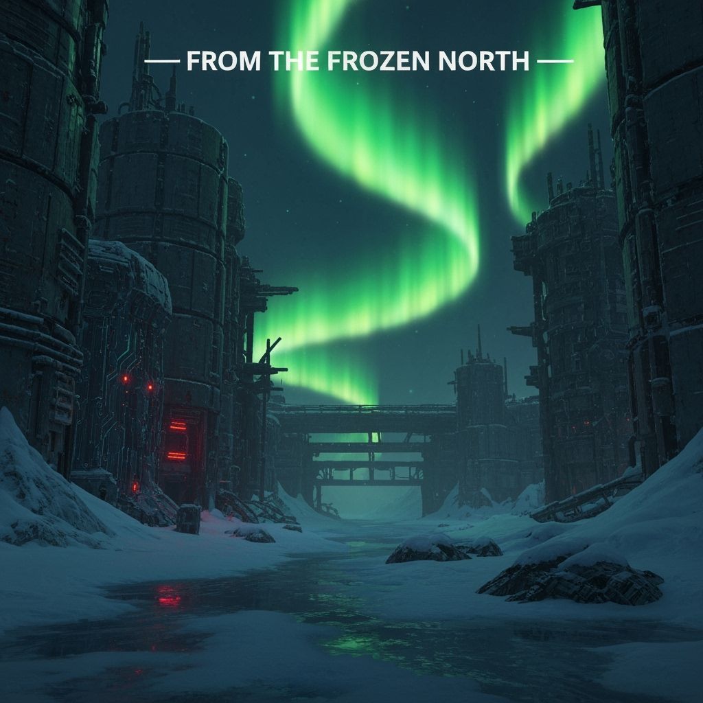 Abandoned Cyberpunk Arctic City in Ice