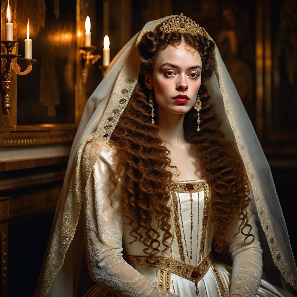 Tsarina Portrait in Egon Schiele Style