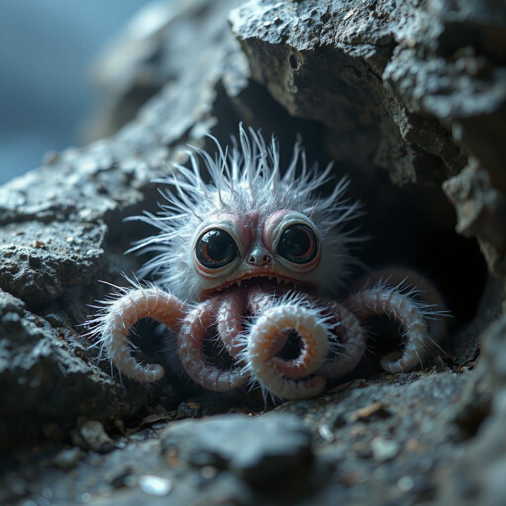 Creepy Cute Furry Creature with Tentacles