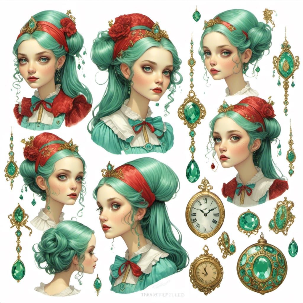 Gothic Alice in Wonderland Character Design