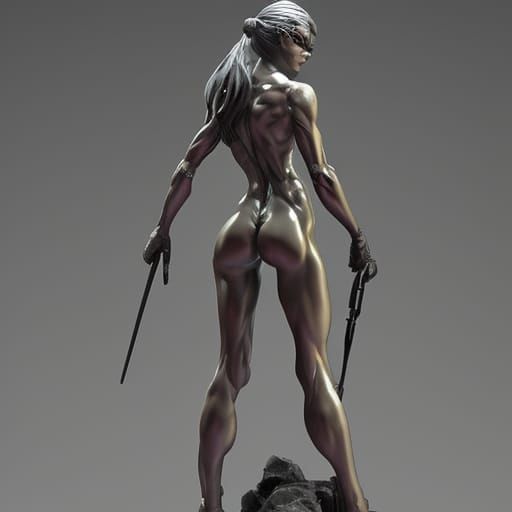 Detailed 3D Model of a Big Sister Figure