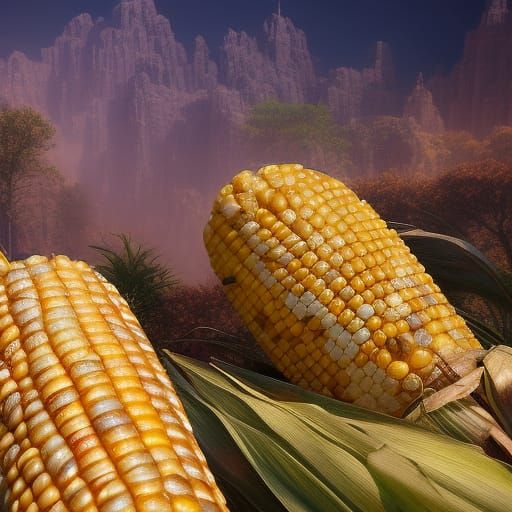 Maize in Husk: Detailed Matte Painting
