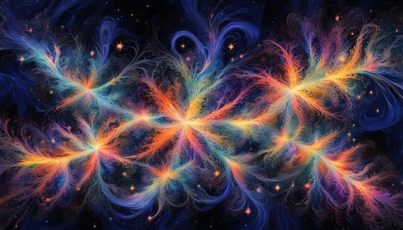 Vivid Ink Splatter Stars in Electromagnetic Energy