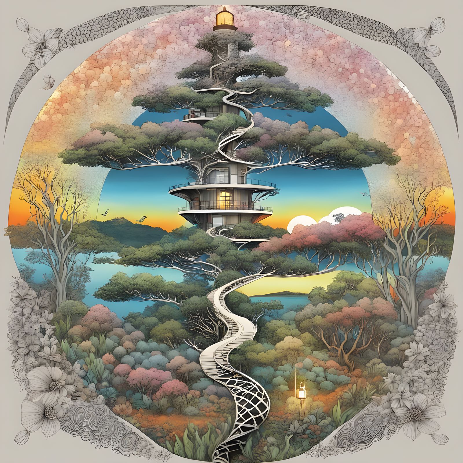 Luminous Rivertree at Yamba Lighthouse