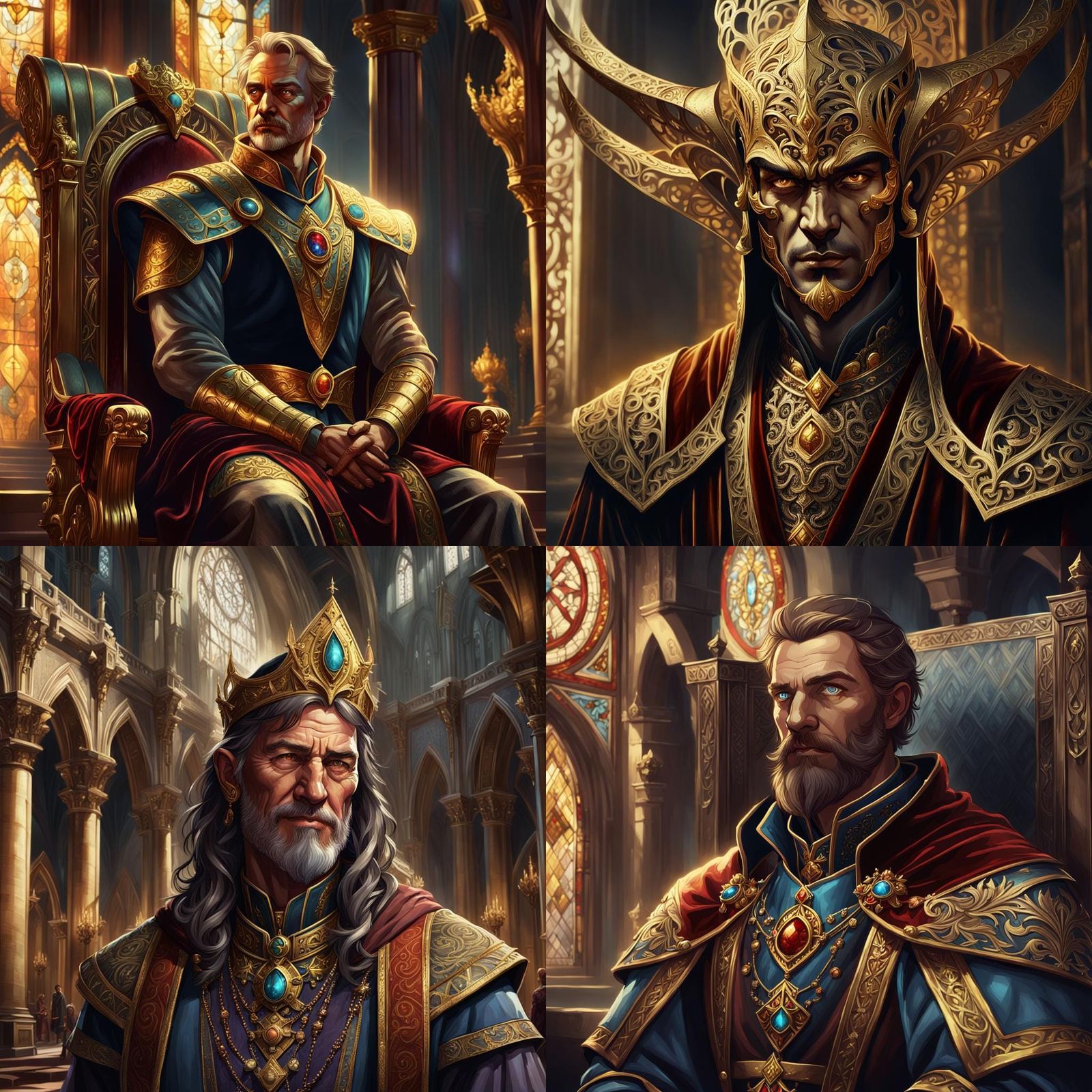 Smug Guild Master Portrait in Epic Fantasy Style