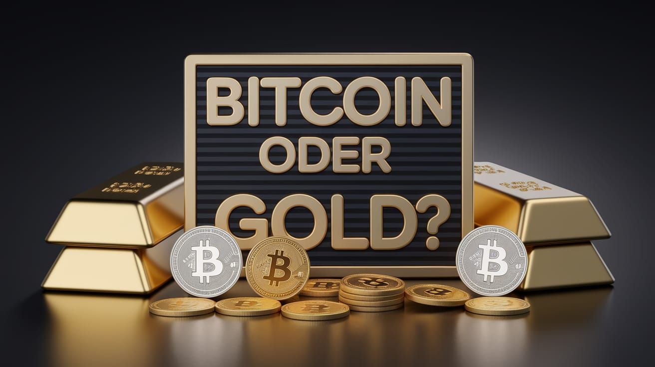 Cryptocurrency vs Precious Metals in a Dark, Photorealistic ...