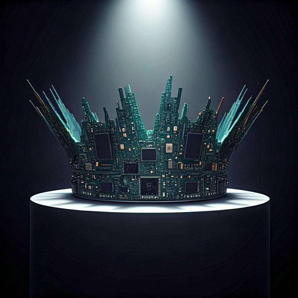 Techno-Royalty Crown of Electronic Components