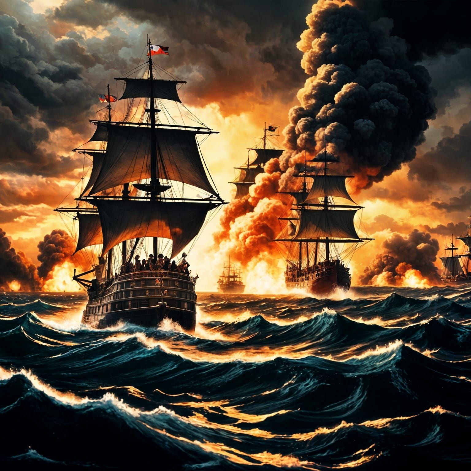 Epic Sea Battle Between Portuguese and Malay Ships