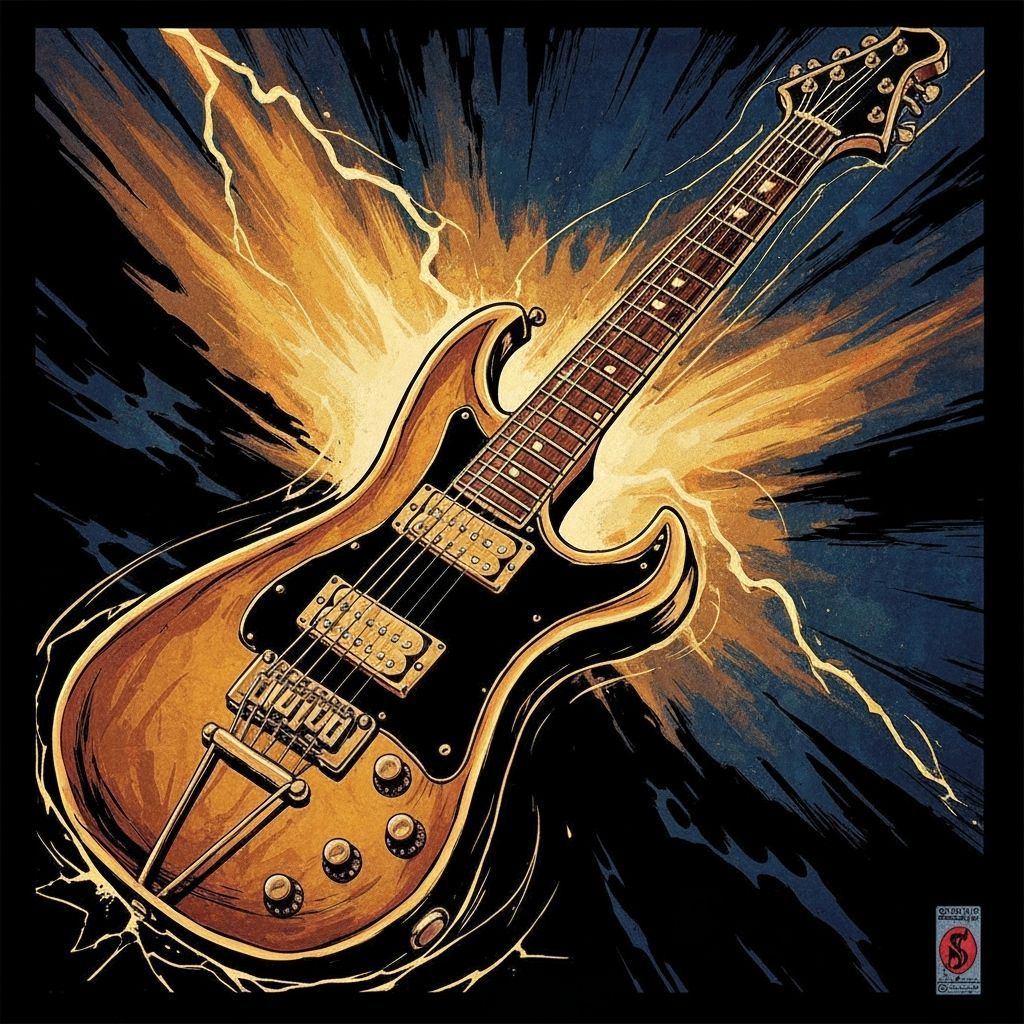 Electric Guitar Solo Captures Rock Anthem Energy