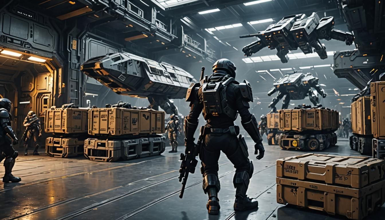 Ninja Hiding in Starship Loading Area