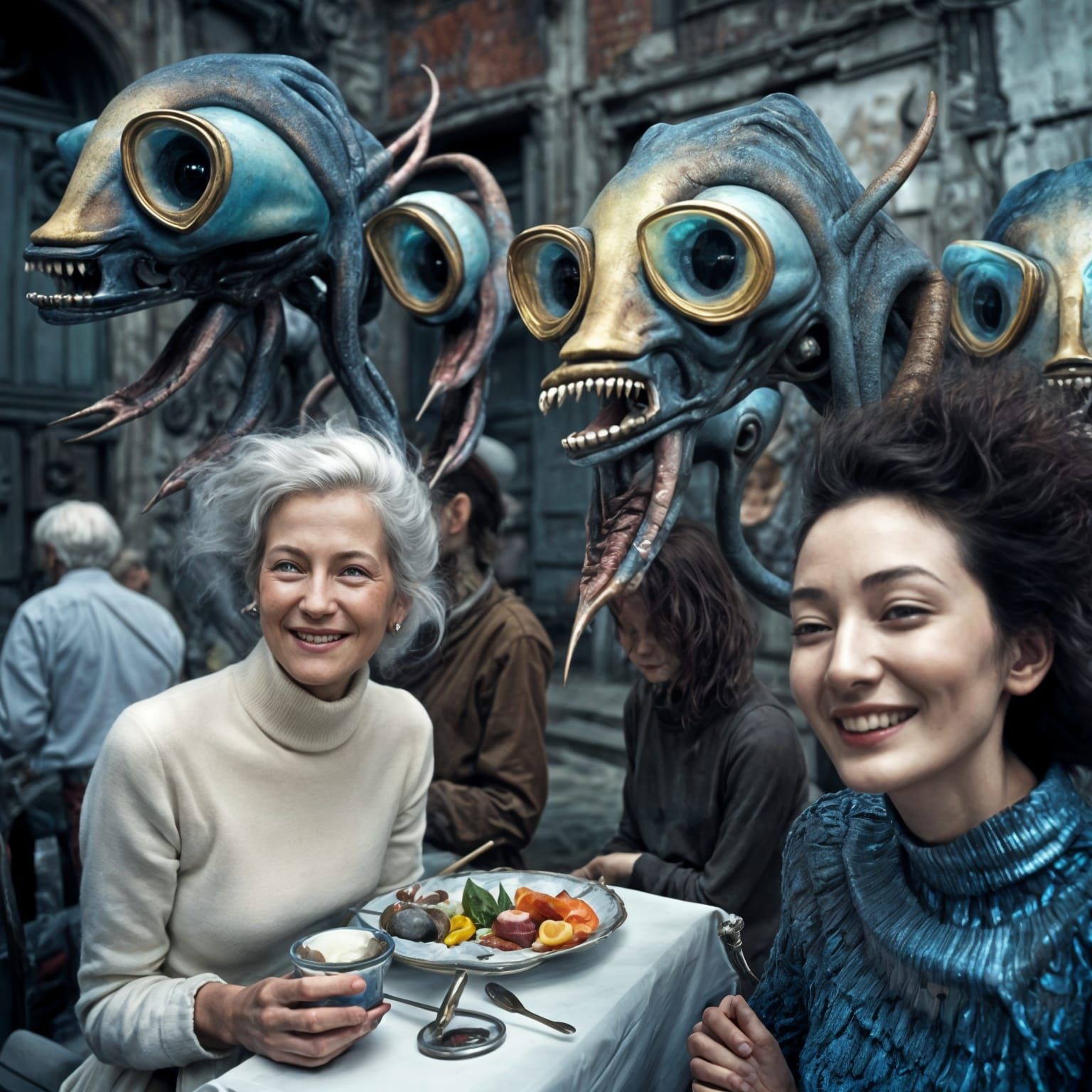 Polychromatic City: Humans and Aliens in Bizarre Art