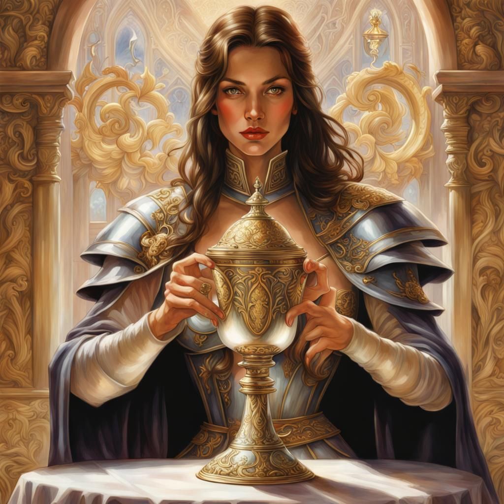 Knight Templar with The Holy Grail