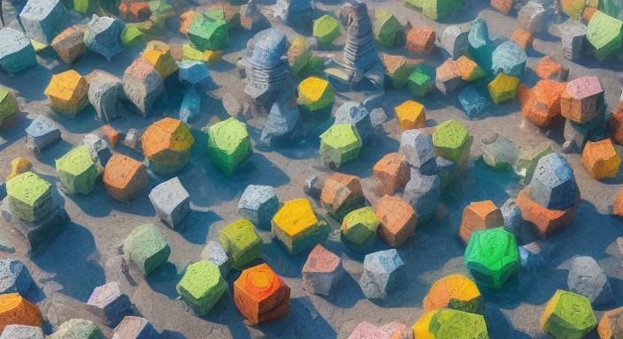 Sentient Neon Crystals on Alien Planet