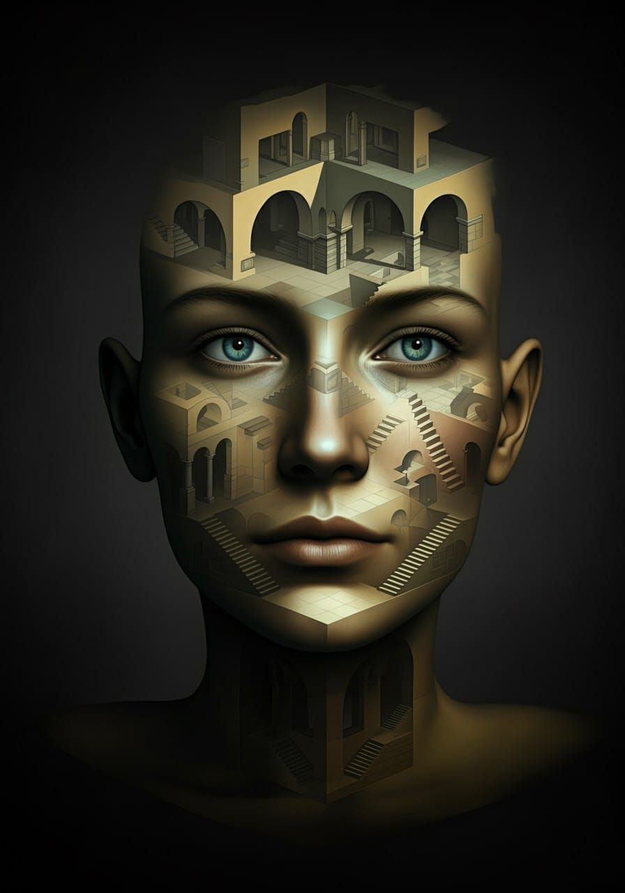Escher-Inspired Face Transformation into Impossible Architec...