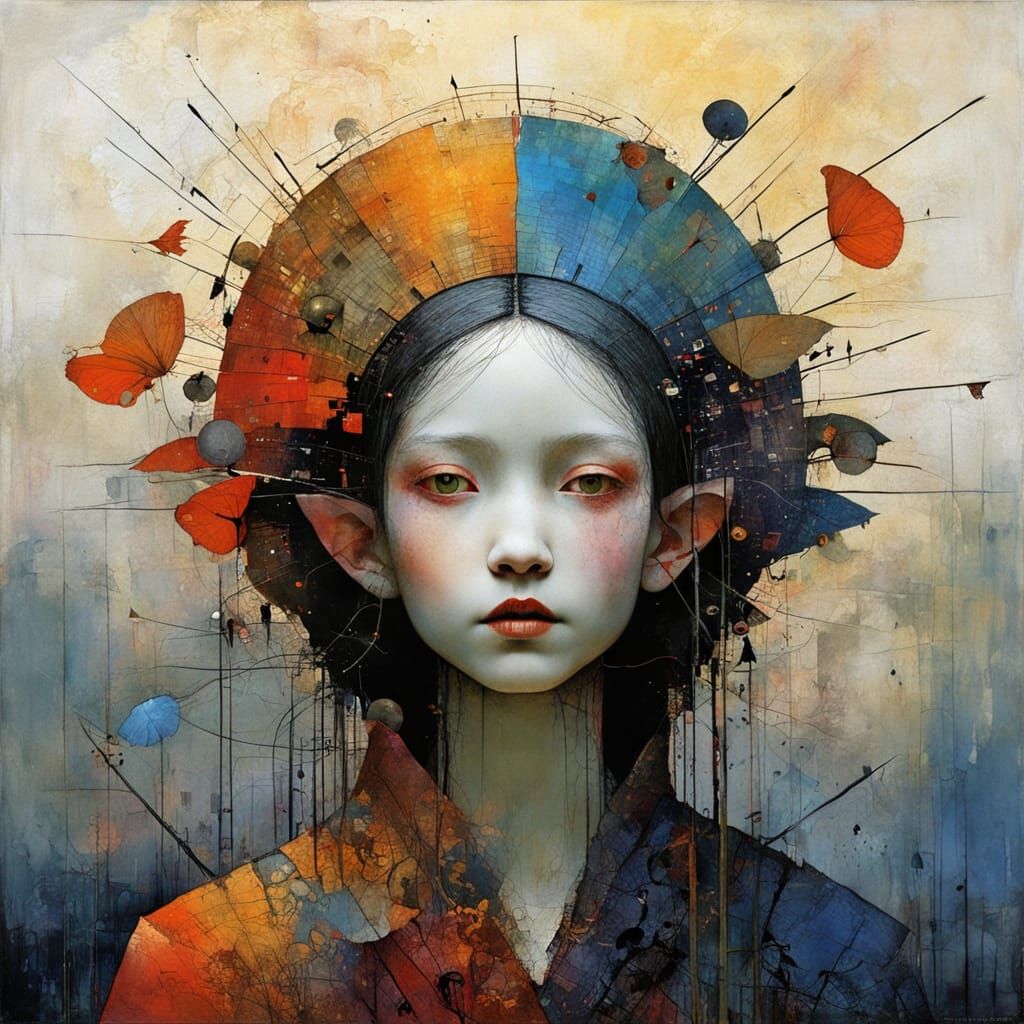 Enchanted Fairy in Vibrant Sunset Hues