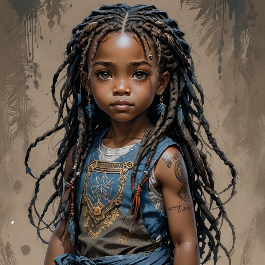 Detailed Portrait of a Chibi Toddler in Anime Art Style