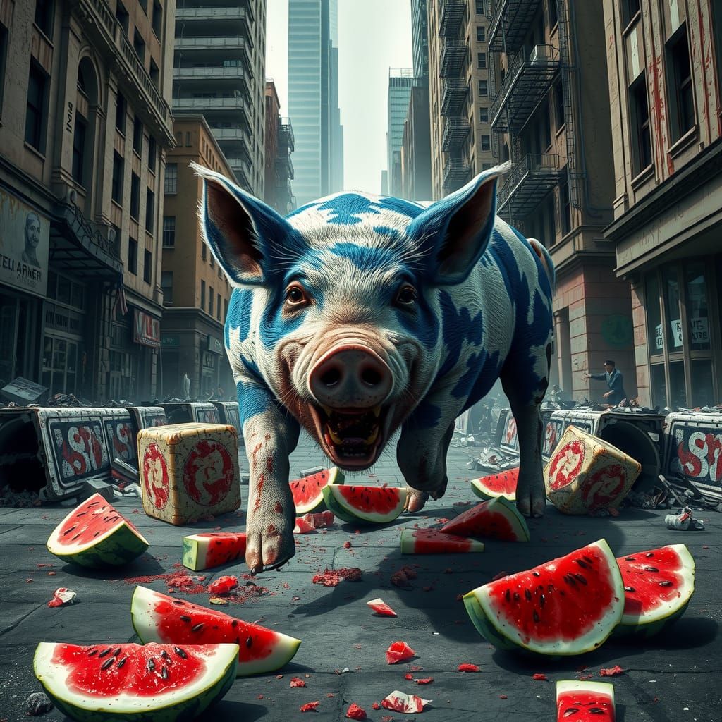 Pig Rampages Through City in Dystopian Drama