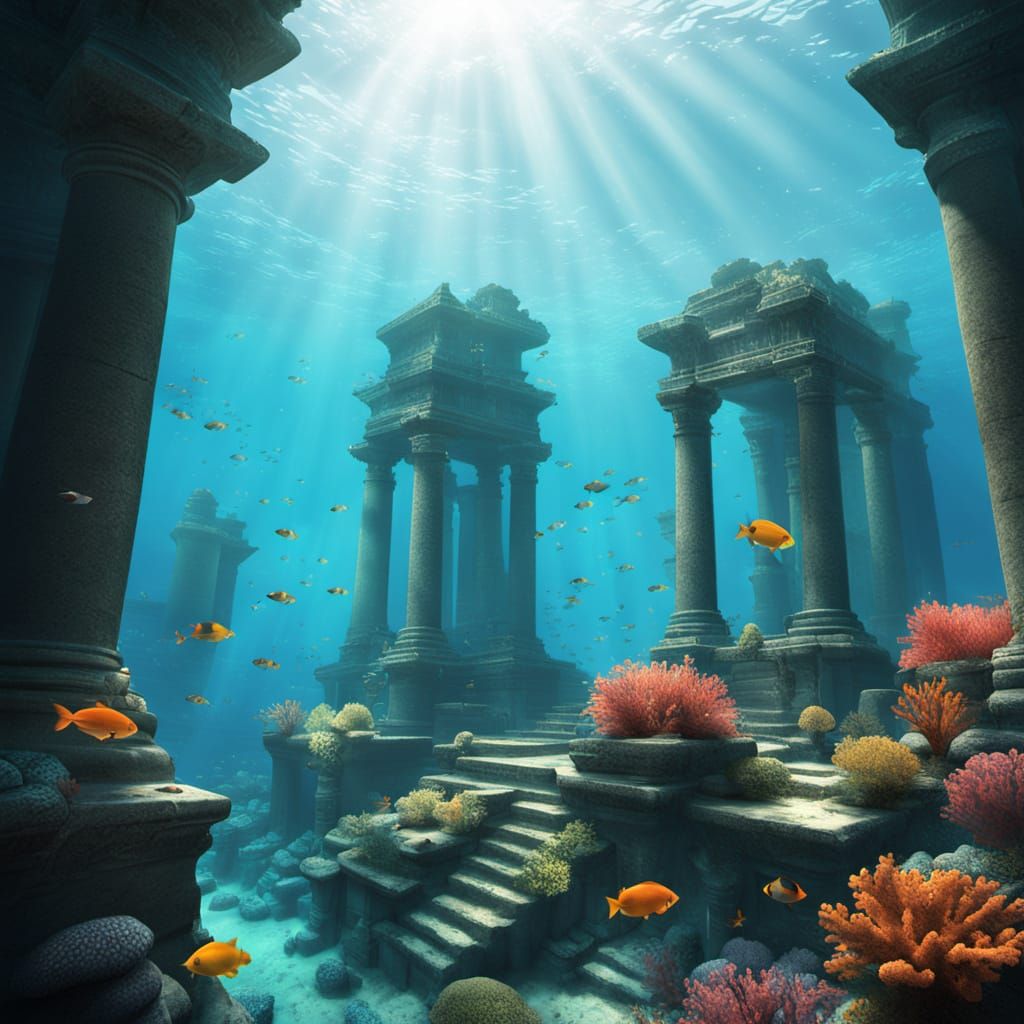 Underwater City Concept Art in Hyper-Realistic Style