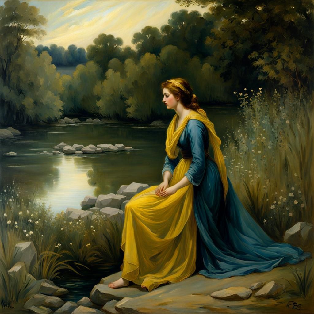 Riverbank Beauty in Classical Style