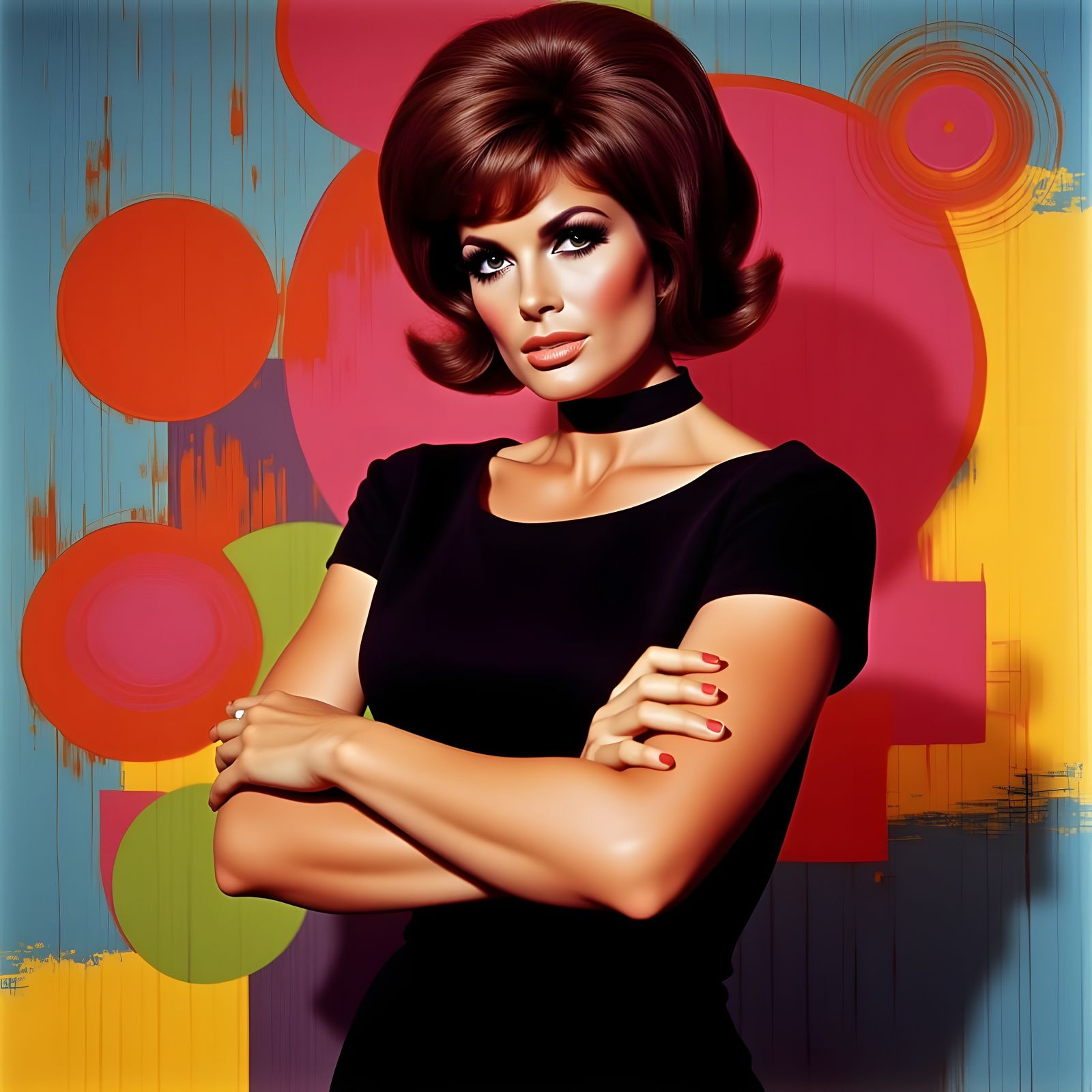 Glamorous Pop Art Portrait of a Timeless Beauty