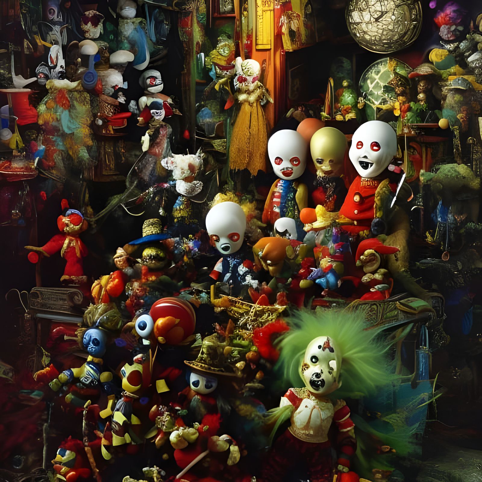 Haunted Toy Store with Evil Dolls, Fantasycore Art