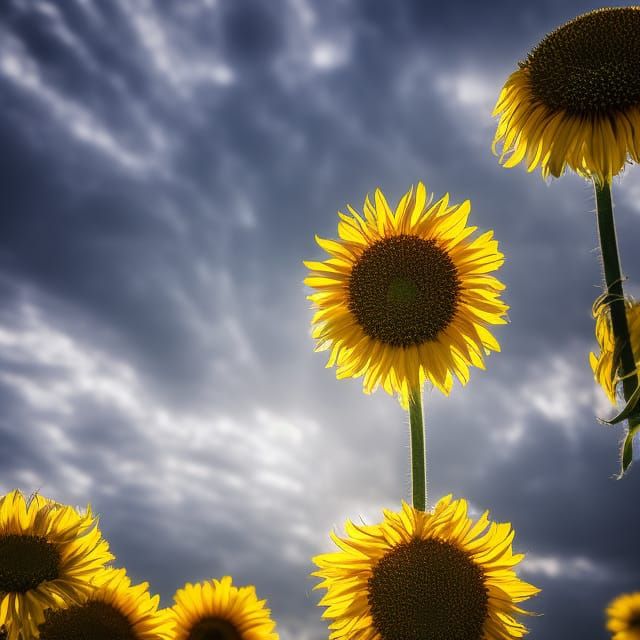 Stunning Sunflowers in a Summer Field