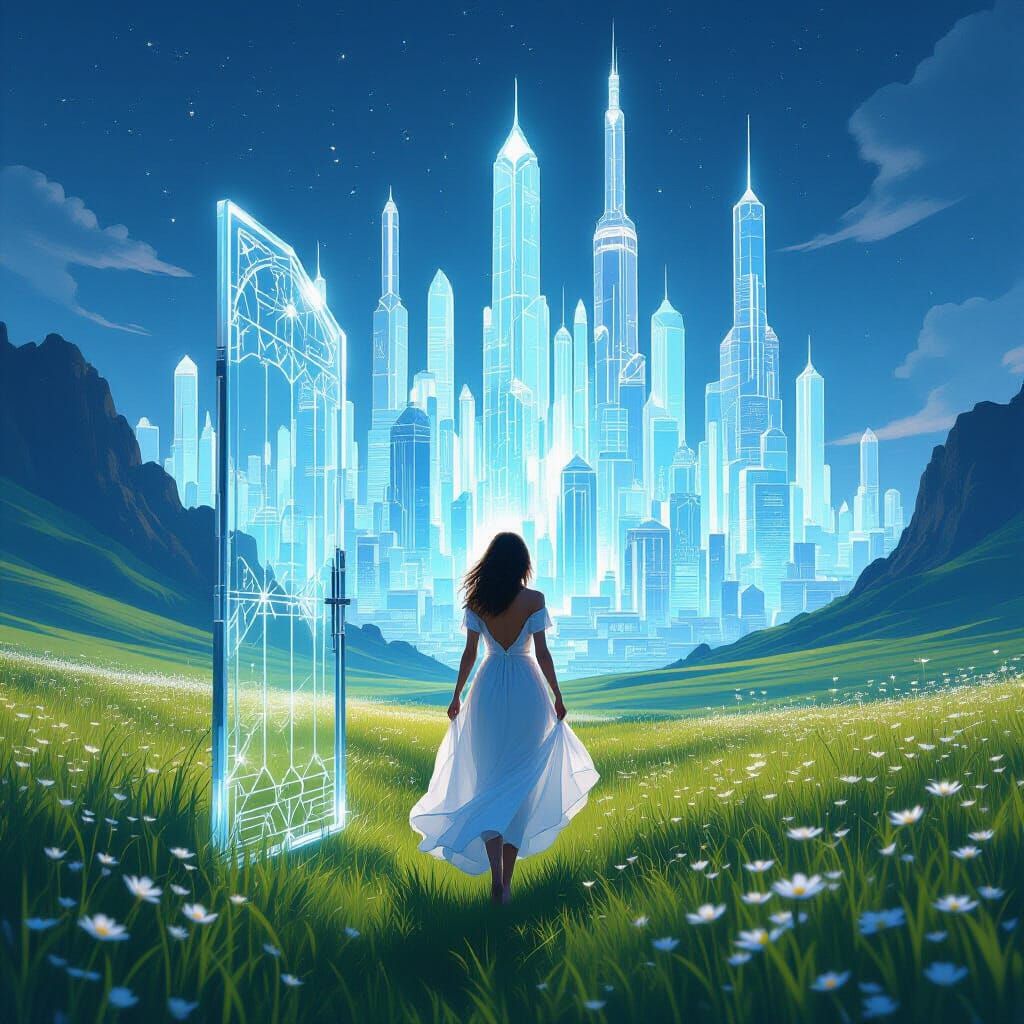 Crystal City Gate: A Sci-Fi Concept Art Vision