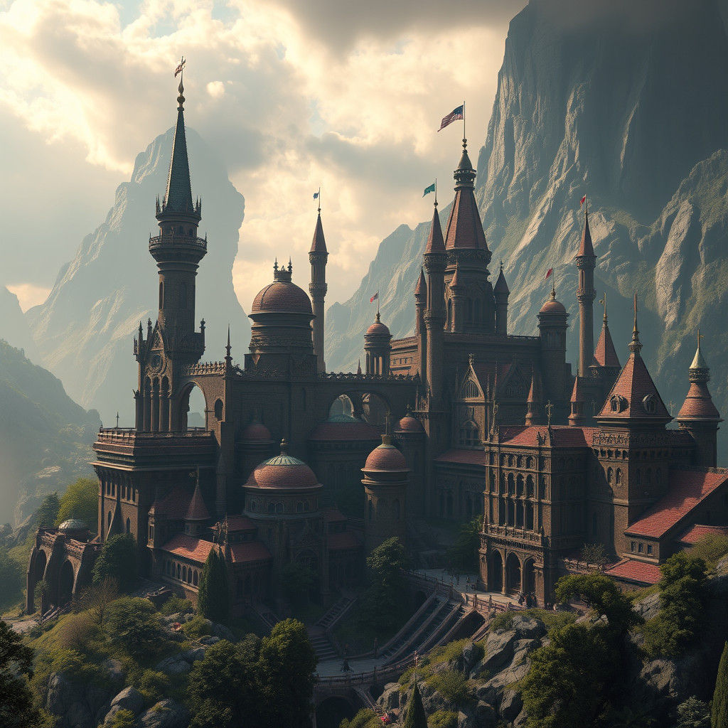 Detailed Matte Painting of Bozbarland in Unreal Engine