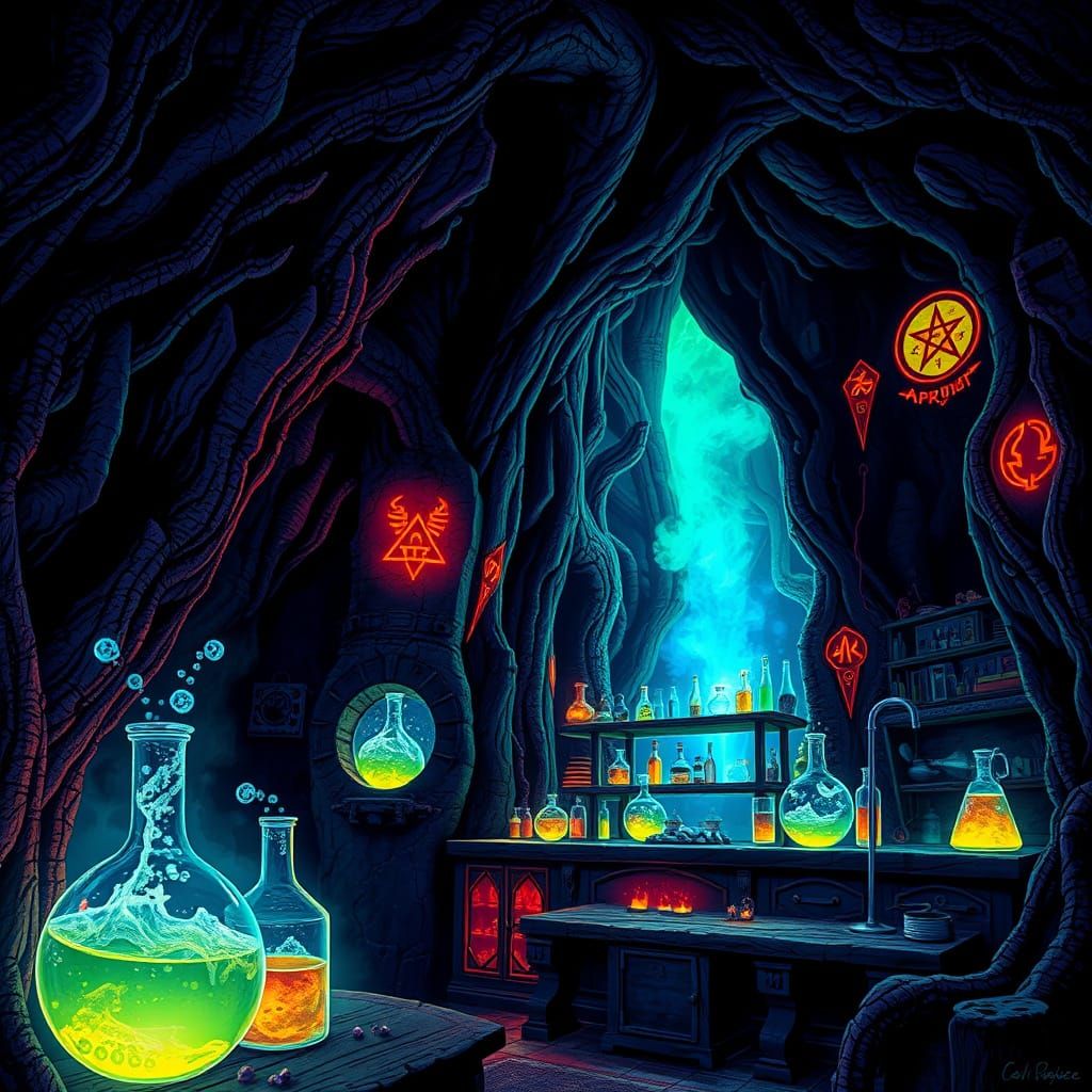Hidden Tree Laboratory with Blacklight Luminescence