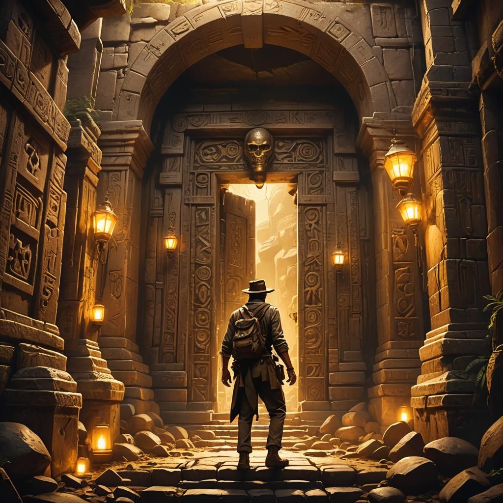 Indiana Jones-Inspired Tomb Adventure in Cinematic Style