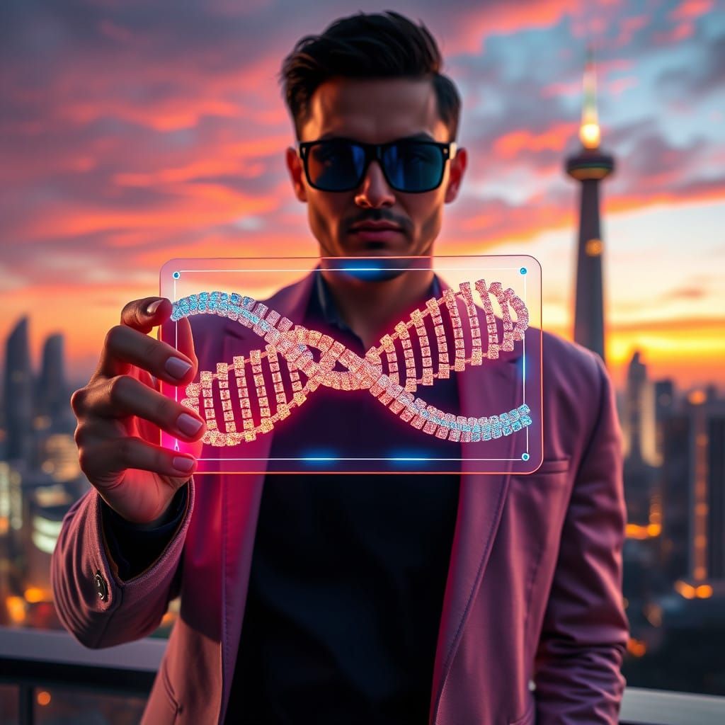 A Futuristic Entrepreneur in Cyberpunk Style