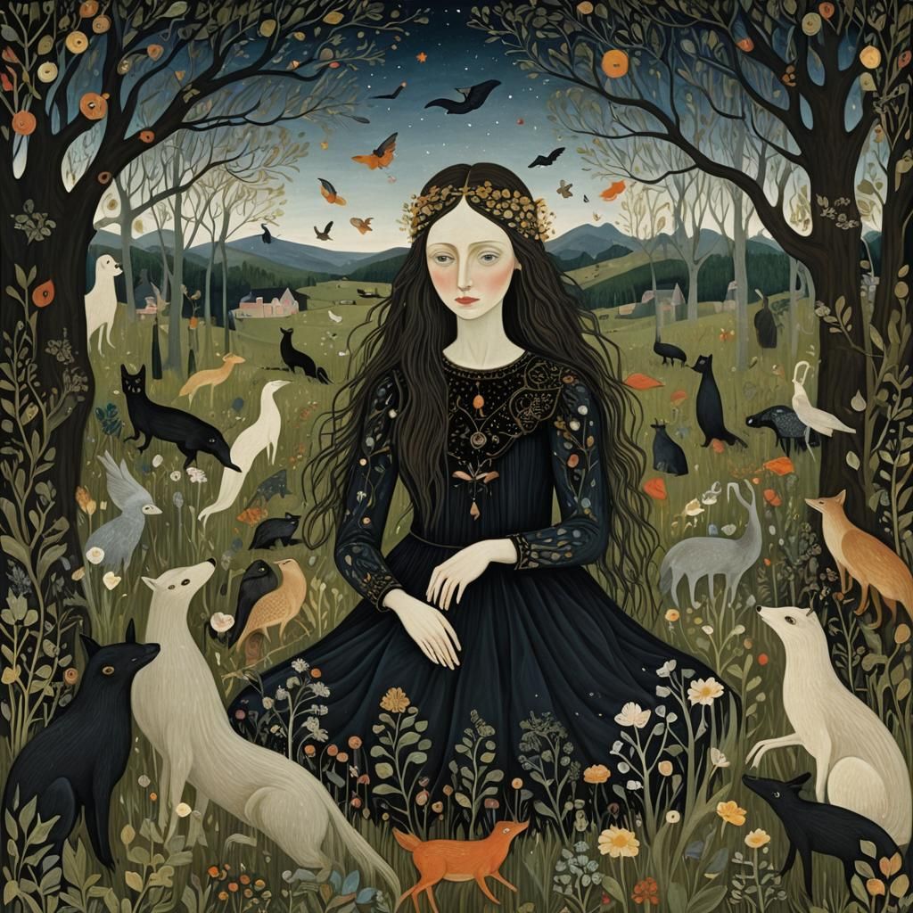 Surreal Album Cover: Folklore Meets Bio Art