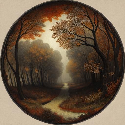 Winter Scene in Renaissance Rembrandt Style