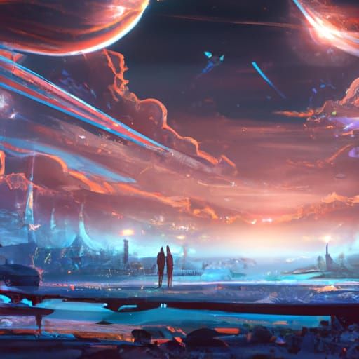 Epic Cinematic Declaration of Love in Digital Art