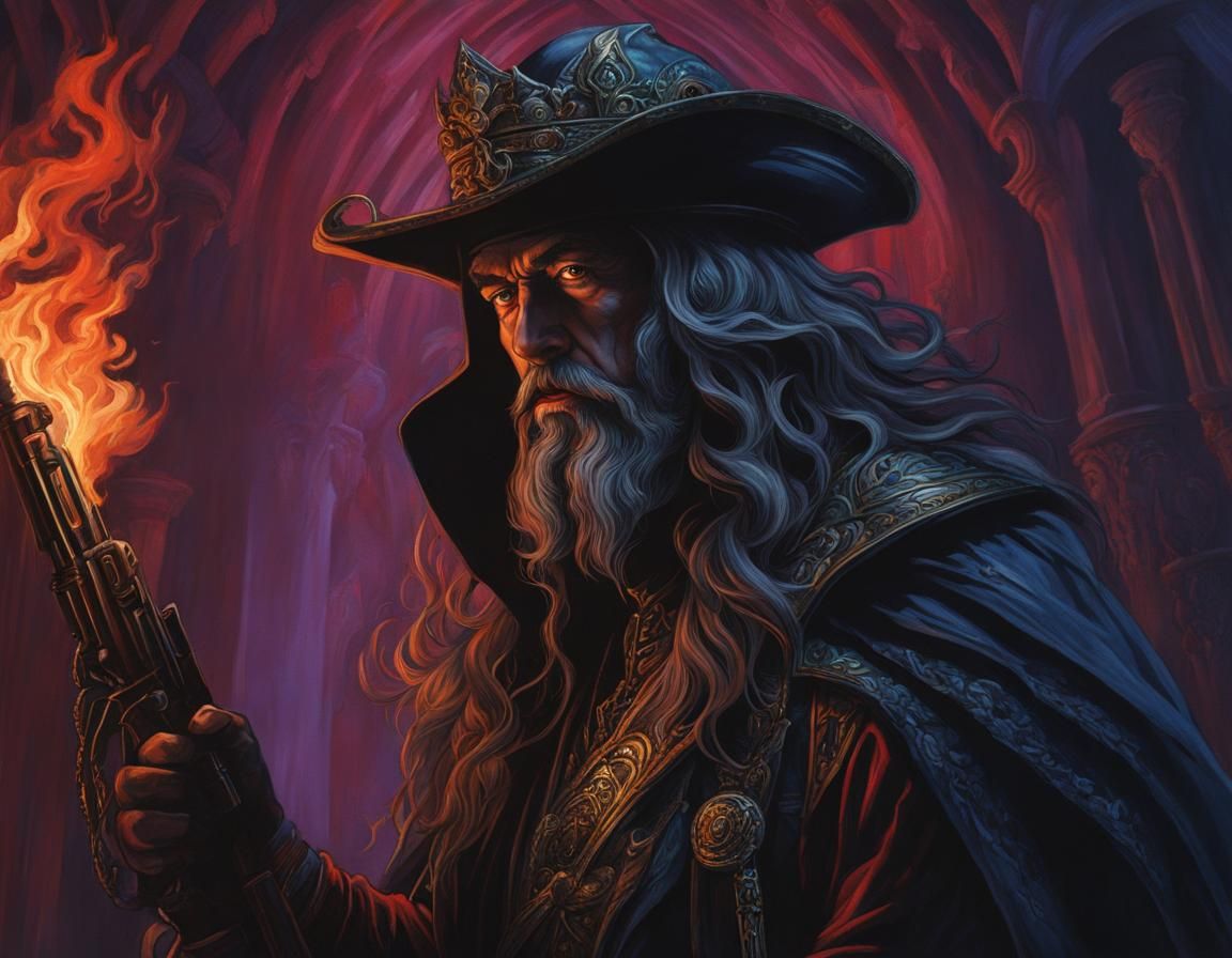 Mysterious, Heavily Armed King of Shadows Portrait