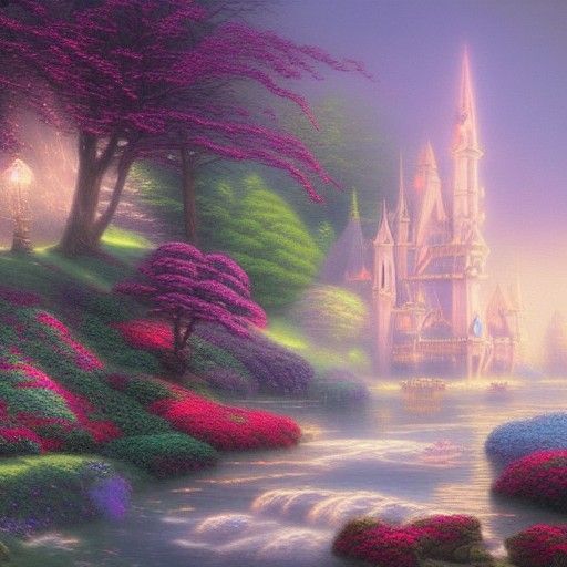 Ethereal Princess in Fantasy Landscape